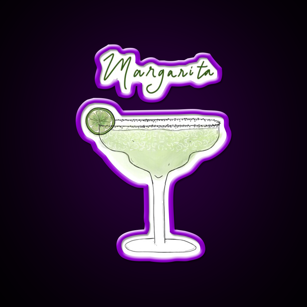 Margarita Cocktail Bar Decor Led Neon Sign Drink Wall Art Rgb Color - LED neon sign view 9
