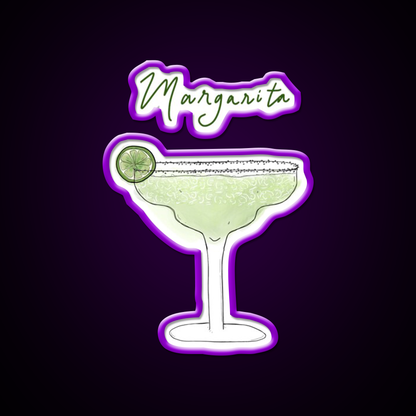 Margarita Cocktail Bar Decor Led Neon Sign Drink Wall Art Rgb Color - LED neon sign view 9