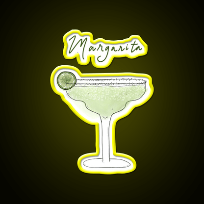 Margarita Cocktail Bar Decor Led Neon Sign Drink Wall Art Rgb Color - Shineneon
