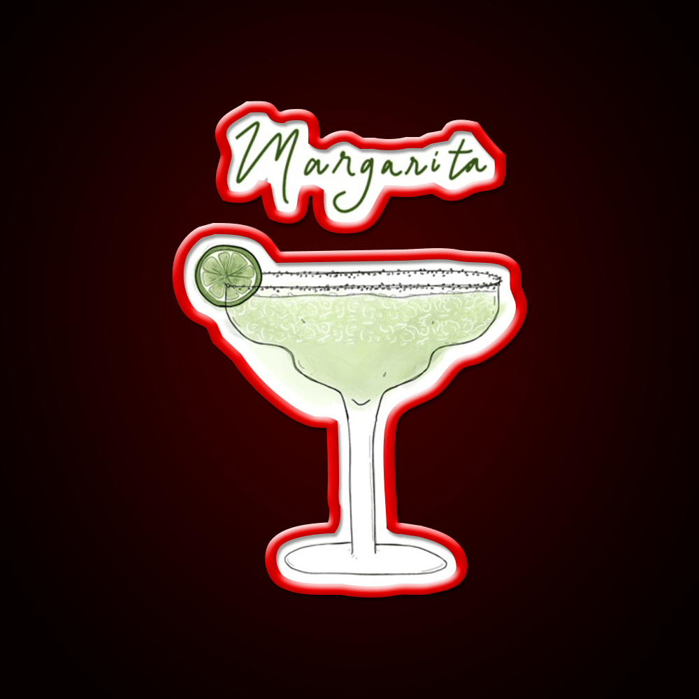 Margarita Cocktail Bar Decor Led Neon Sign Drink Wall Art Rgb Color - Shineneon
