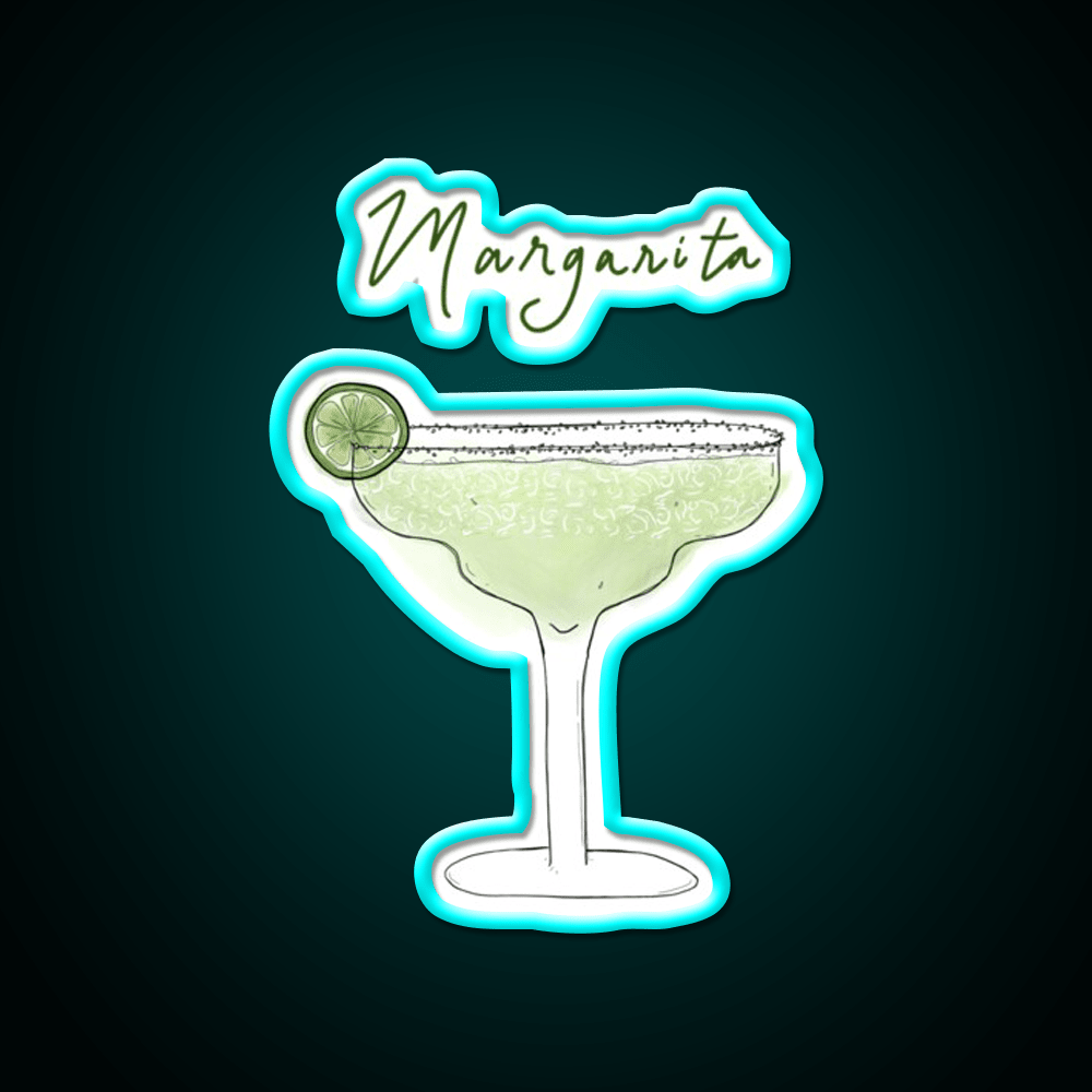 Margarita Cocktail Bar Decor Led Neon Sign Drink Wall Art Rgb Color - Shineneon
