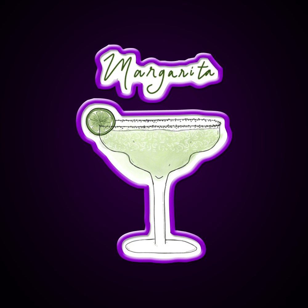 Margarita Cocktail Bar Decor Led Neon Sign Drink Wall Art Rgb Color - Shineneon