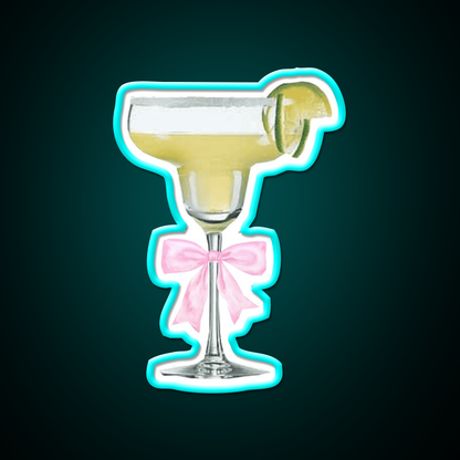 Margarita Cocktail Coquette Cocktail Bar Decor Led Neon Sign Rgb Color - Size and dimension reference