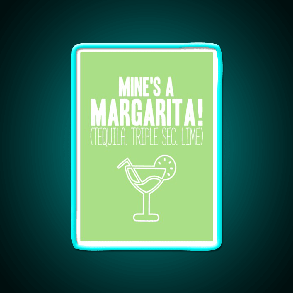 Margarita Cocktail Mines A Margarita Cocktail Bar Decor Led Neon Sign Rgb Color - Shineneon