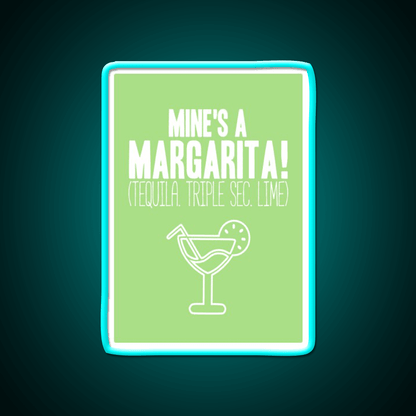 Margarita Cocktail Mines A Margarita Cocktail Bar Decor Led Neon Sign Rgb Color - Shineneon