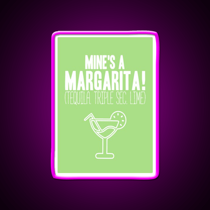 Margarita Cocktail Mines A Margarita Cocktail Bar Decor Led Neon Sign Rgb Color - Shineneon