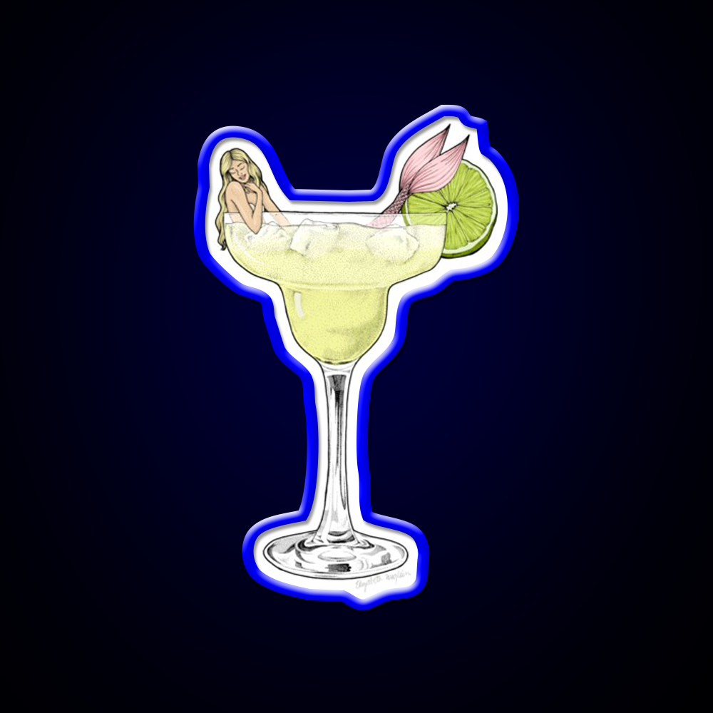 Margarita Mermaid Cocktail Bar Decor Led Neon Sign Rgb Color - LED neon sign view 5