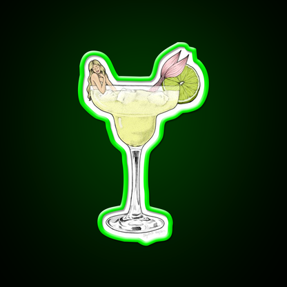 Margarita Mermaid Cocktail Bar Decor Led Neon Sign Rgb Color - LED neon sign view 8