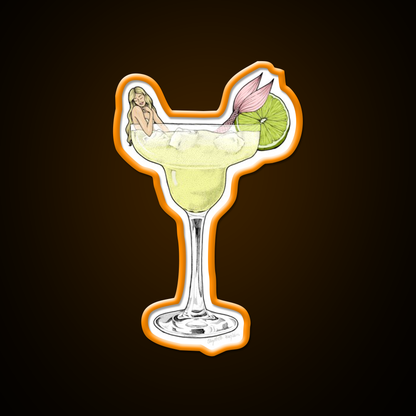 Margarita Mermaid Cocktail Bar Decor Led Neon Sign Rgb Color - LED neon sign view 6