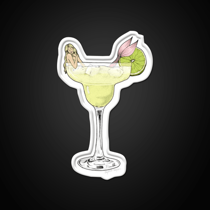 Margarita Mermaid Cocktail Bar Decor Led Neon Sign Rgb Color - Shineneon