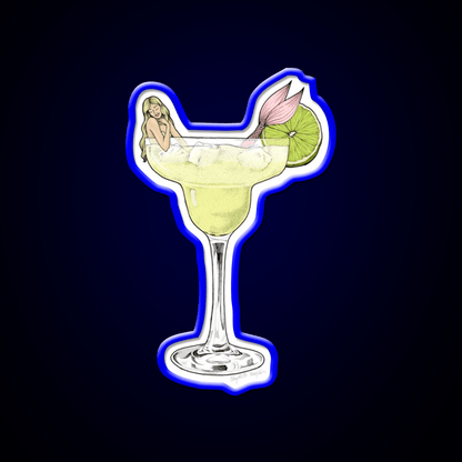 Margarita Mermaid Cocktail Bar Decor Led Neon Sign Rgb Color - Shineneon
