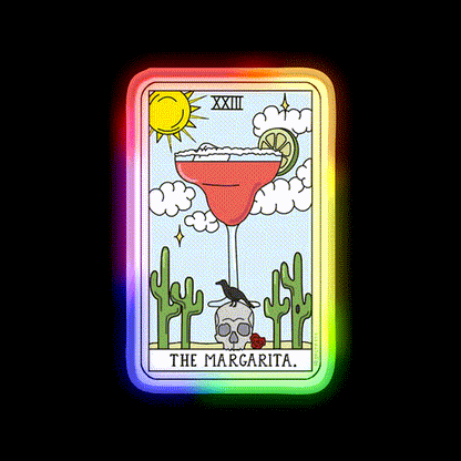 Margarita Reading Party Drink Tequila Led Neon Sign Rgb Color - LED neon sign close-up detail