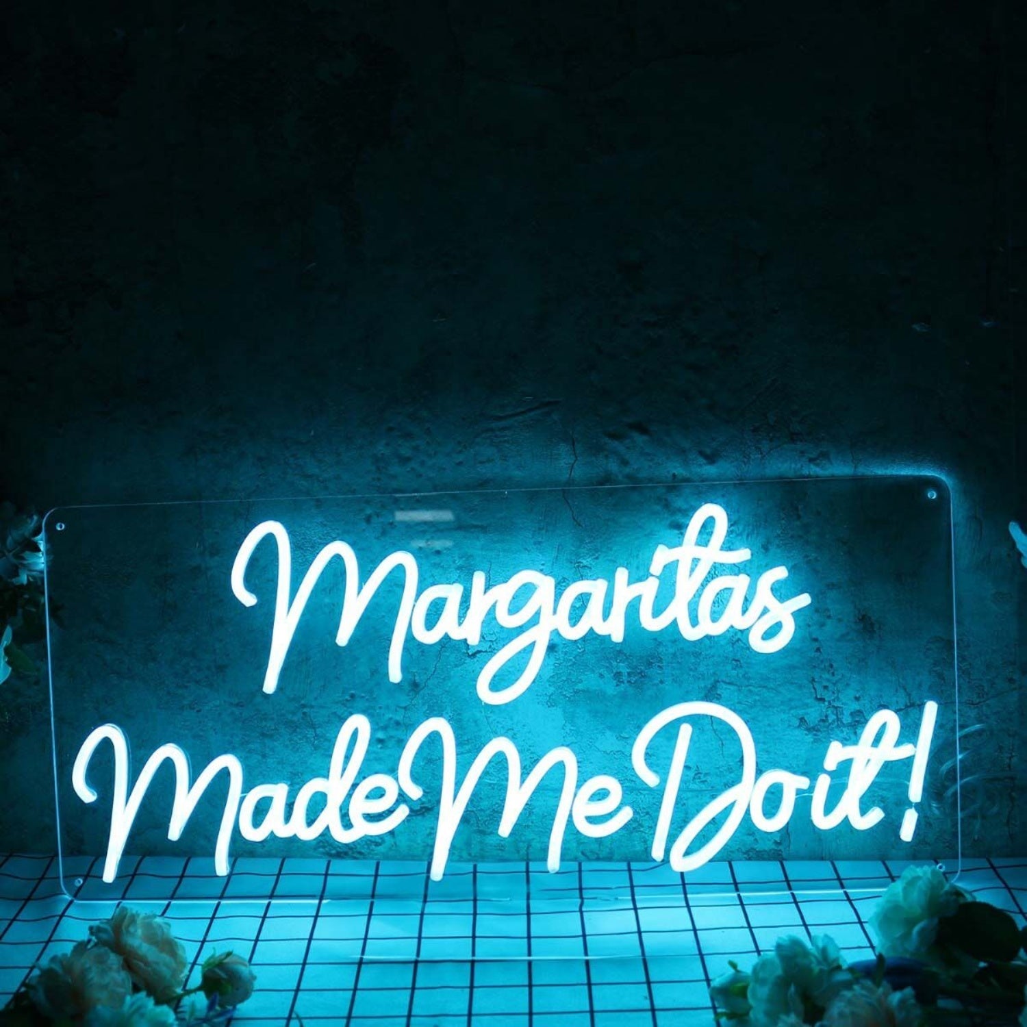 Margaritas Made Me Do It Blue Led Neon Sign - Shineneon