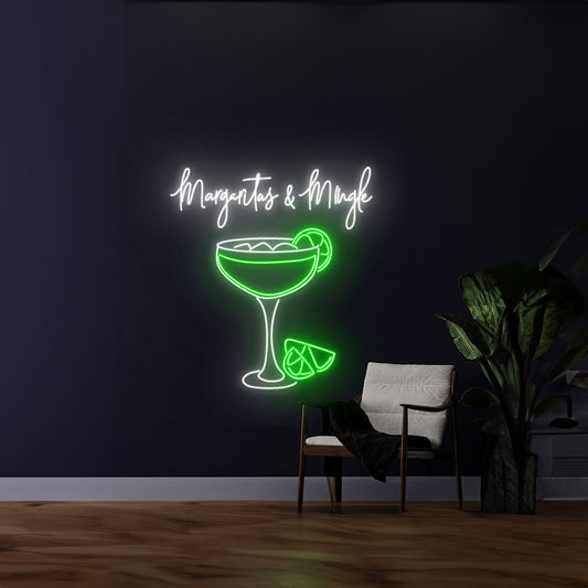 Margaritas Mingle Neon Sign