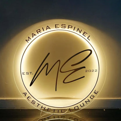 Maria Espinel Lounge Acrylic Business Logo Sign - Shineneon