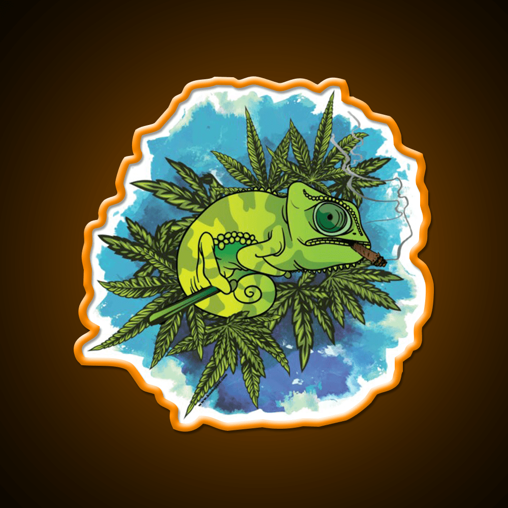 Mariguana Hemp Inspired Green Leaf Led Neon Sign Rgb Color - Shineneon