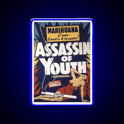Marihuana Assassin Of Youth Hemp Inspired Green Leaf Led Neon Sign Rgb Color - Shineneon