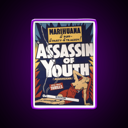 Marihuana Assassin Of Youth Hemp Inspired Green Leaf Led Neon Sign Rgb Color - Shineneon