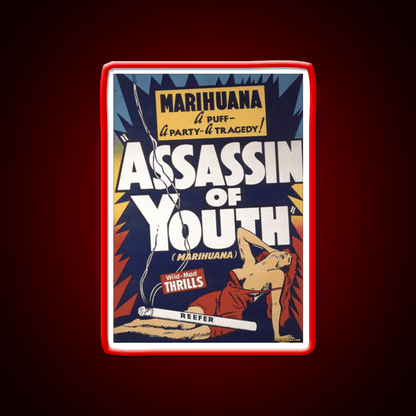 Marihuana Assassin Of Youth Hemp Inspired Green Leaf Led Neon Sign Rgb Color - Shineneon
