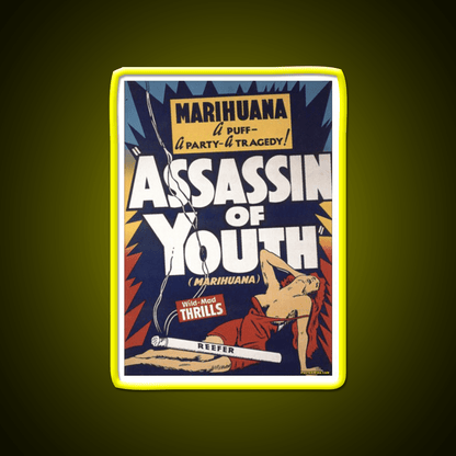 Marihuana Assassin Of Youth Hemp Inspired Green Leaf Led Neon Sign Rgb Color - Shineneon