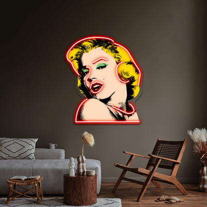 Marilyn Artwork Neon Wall Signs - Custom LED neon sign front view