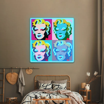 Marilyn Monroe Art Artwork Led Neon - Size and dimension reference