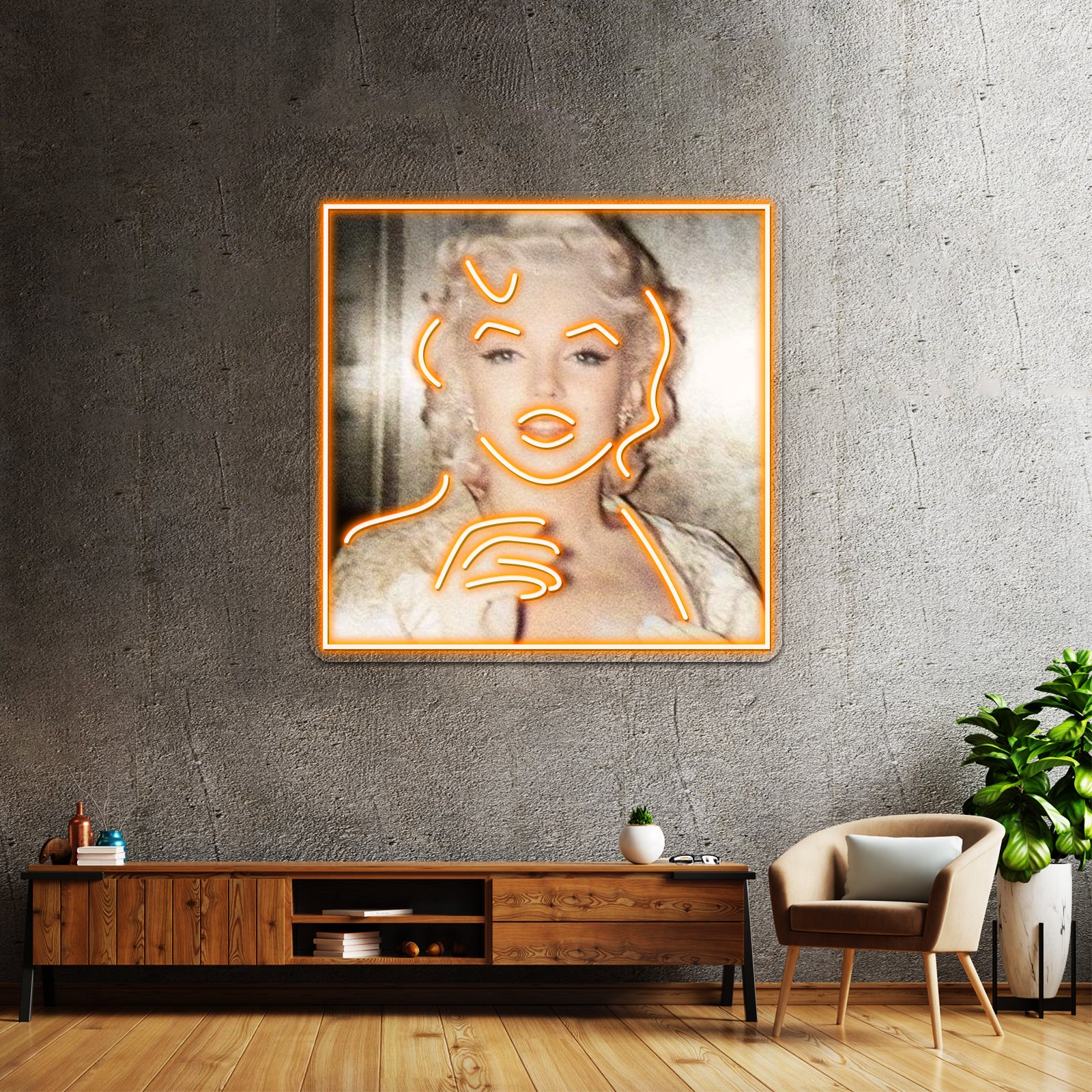 Marilyn Monroe Pop Art Campaign Artwork Led Neon - LED neon sign view 15