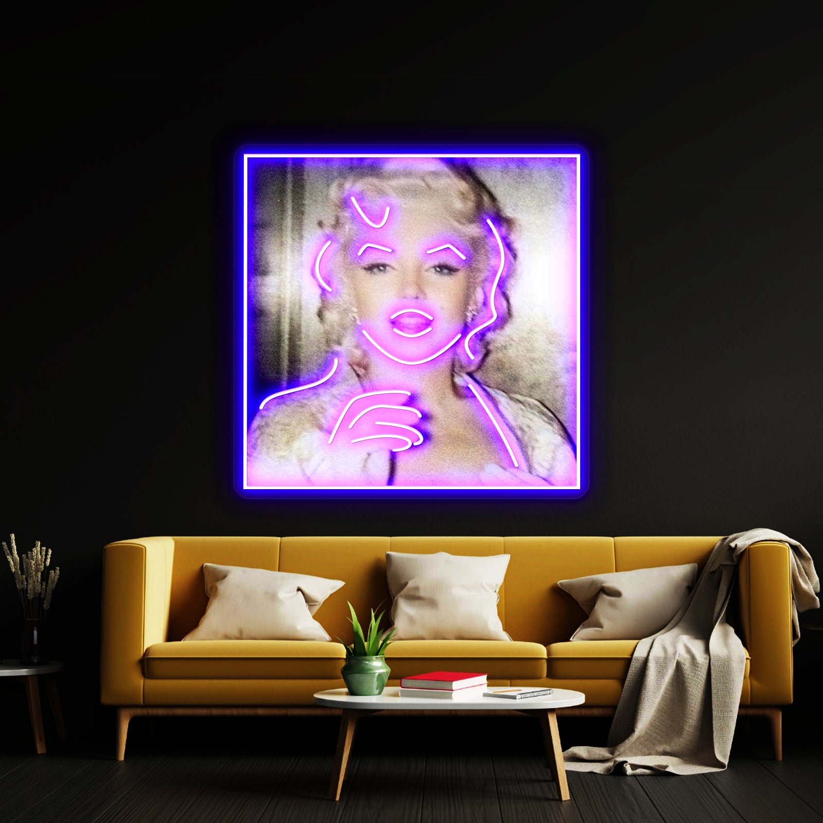 Marilyn Monroe Pop Art Campaign Artwork Led Neon - LED neon sign view 12