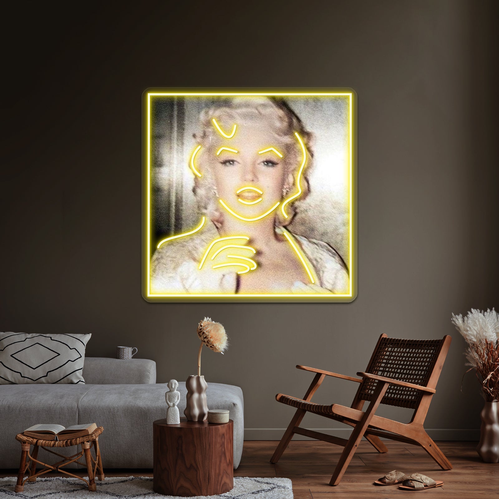 Marilyn Monroe Pop Art Campaign Artwork Led Neon - LED neon sign view 16