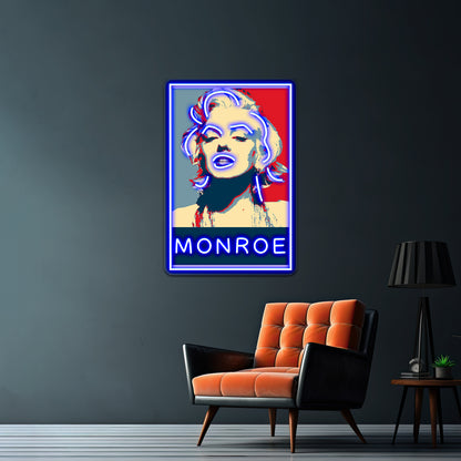 Marilyn Monroe Pop Art Campaign Artwork Led Neon