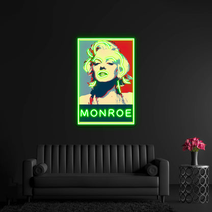 Marilyn Monroe Pop Art Campaign Artwork Led Neon