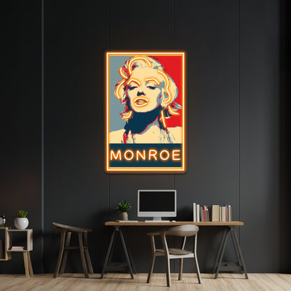 Marilyn Monroe Pop Art Campaign Artwork Led Neon