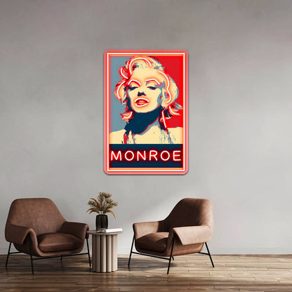 Marilyn Monroe Pop Art Campaign Artwork Led Neon