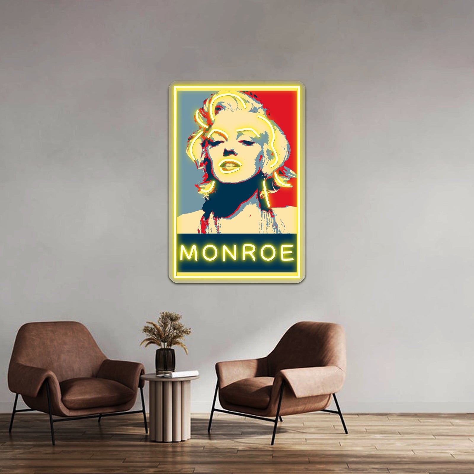 Marilyn Monroe Pop Art Campaign Artwork Led Neon - LED neon sign view 7