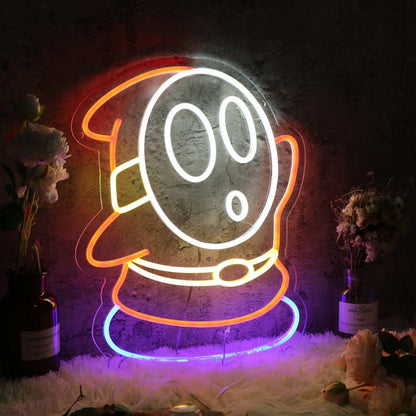 Mario Shy Guy Custom Led Neon Sign Fvideo Game Fans | Shineneon