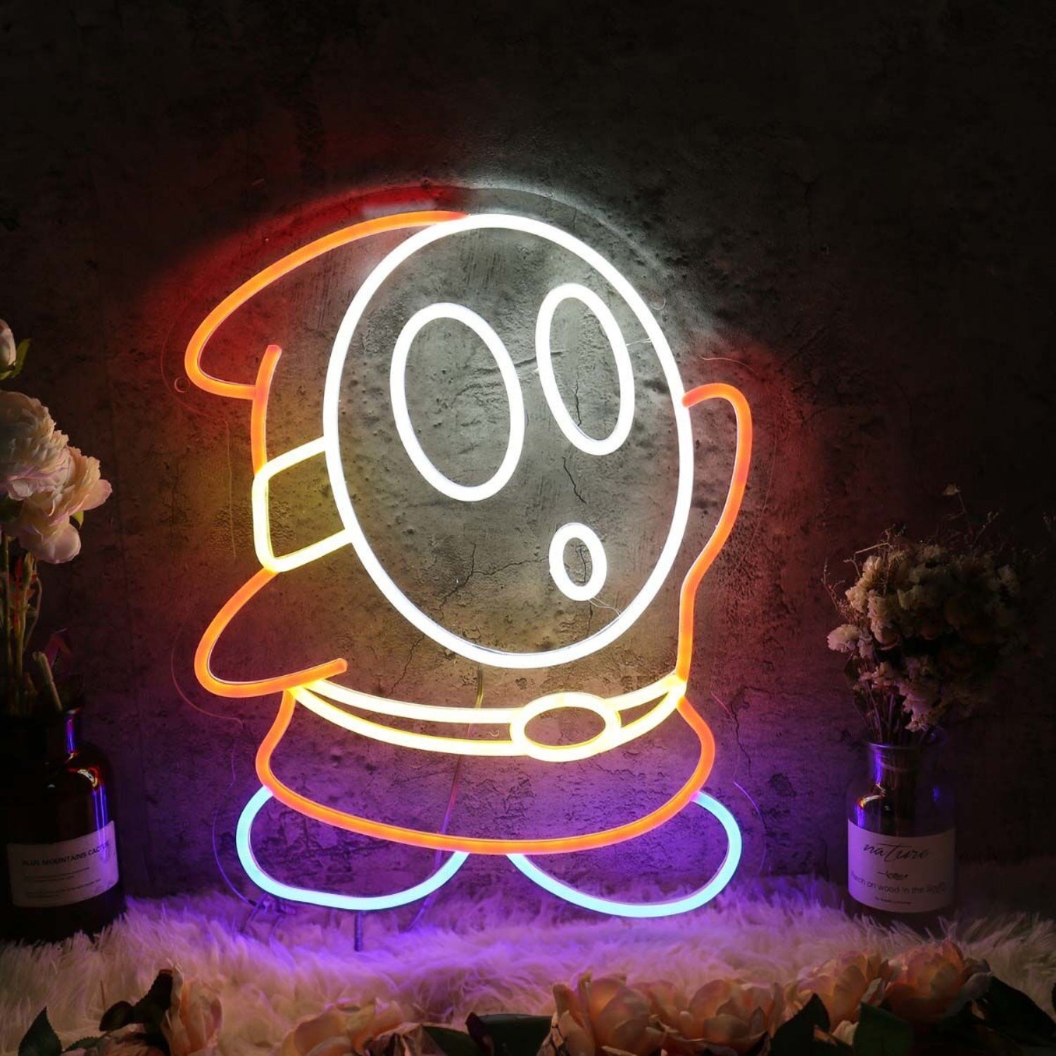 Mario Shy Guy Custom Led Neon Sign Fvideo Game Fans | Shineneon