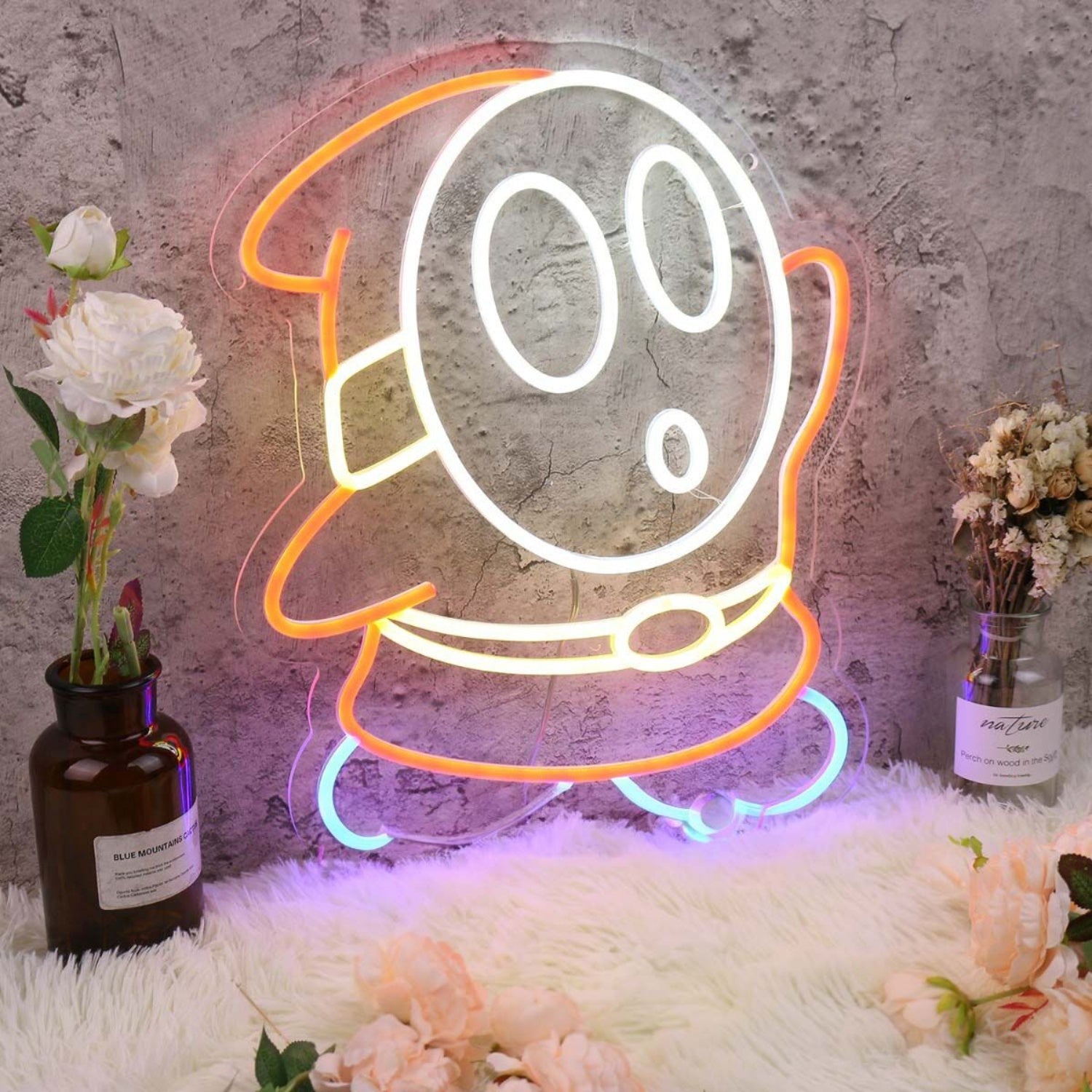 Mario Shy Guy Custom Led Neon Sign Fvideo Game Fans | Shineneon