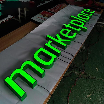 Market Place 3D Frontlit Letters Metal Led Sign - Shineneon
