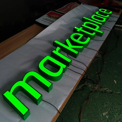 Marketplace 3D Frontlit Channel Letters Led Light Sign - Shineneon