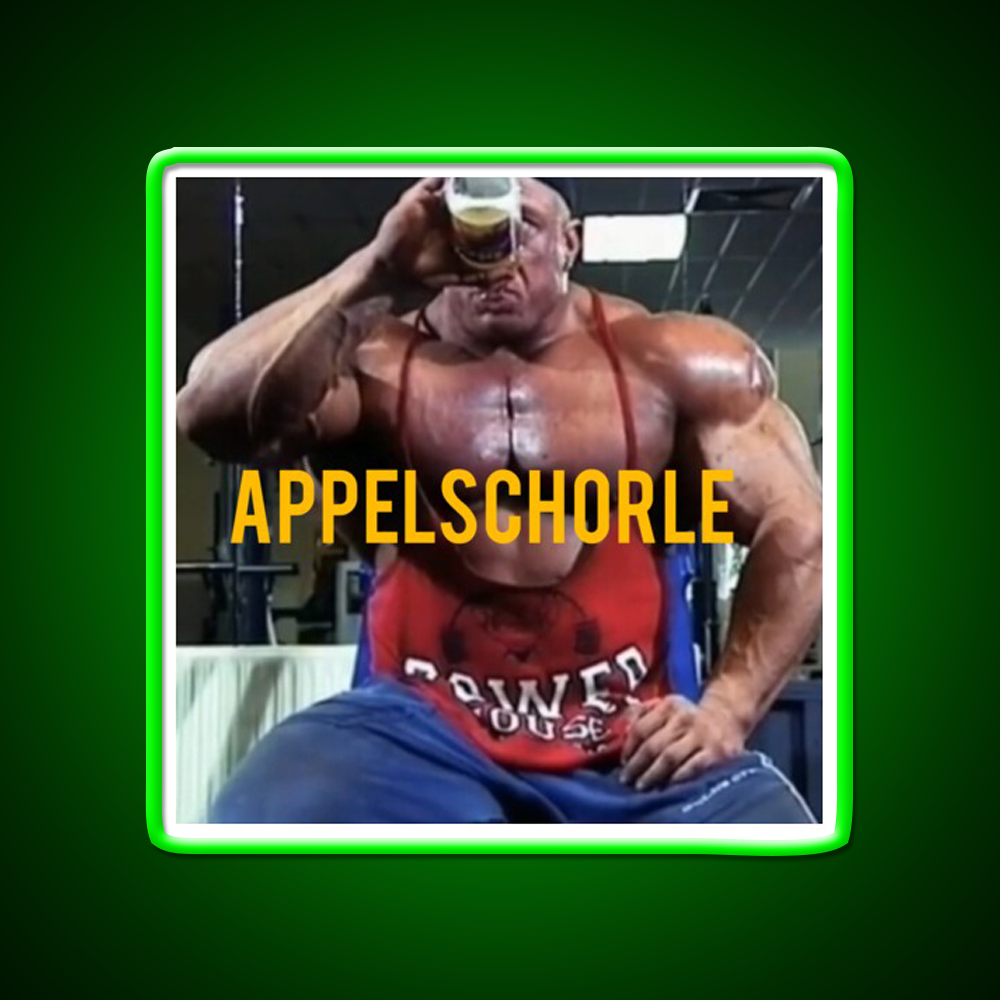 Markus R Hl Bodybuilding Abbelschorle Meme Gym Fitness Led Neon Sign Rgb Color