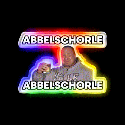 Markus R Hl Meme Apfelschorle Classic Gym Fitness Led Neon Sign Rgb Color - LED neon sign close-up detail