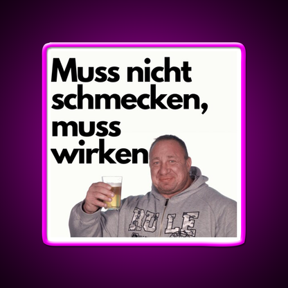 Markus Ruhl Meme Beer Bar Decor Led Neon Sign Rgb Color - Neon sign mounted on wall in room