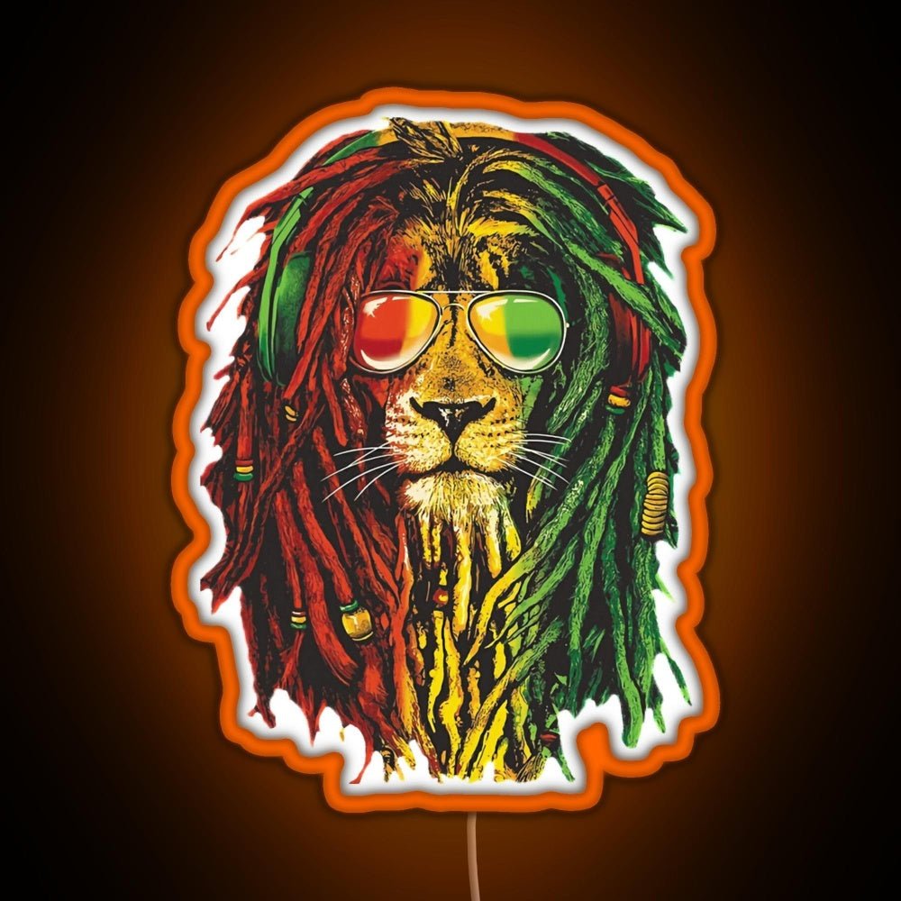 Marley Funny Men Rasta Lion Who Love Rgb Led Neon Sign Pop Wall Art - Shineneon