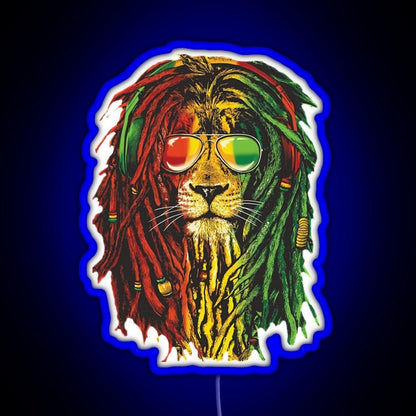 Marley Funny Men Rasta Lion Who Love Rgb Led Neon Sign Pop Wall Art - Shineneon