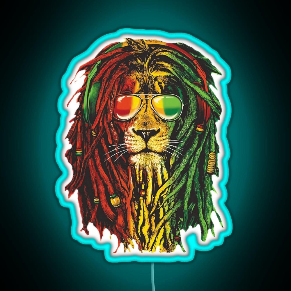 Marley Funny Men Rasta Lion Who Love Rgb Led Neon Sign Pop Wall Art - Shineneon