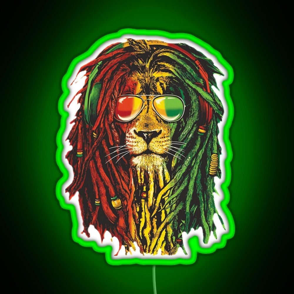 Marley Funny Men Rasta Lion Who Love Rgb Led Neon Sign Pop Wall Art - Shineneon