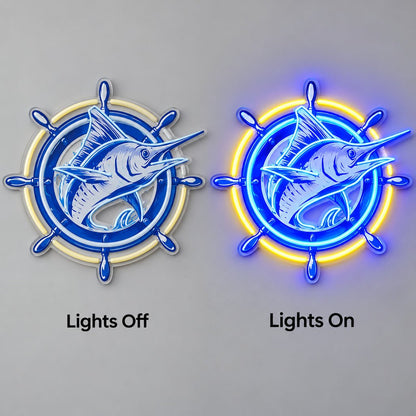 Marlin Boat Helm LED Neon Sign - Shineneon