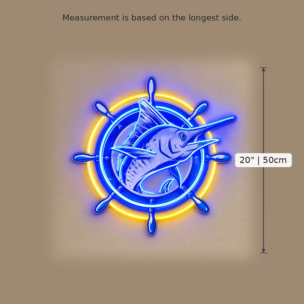 Marlin Boat Helm LED Neon Sign - Shineneon