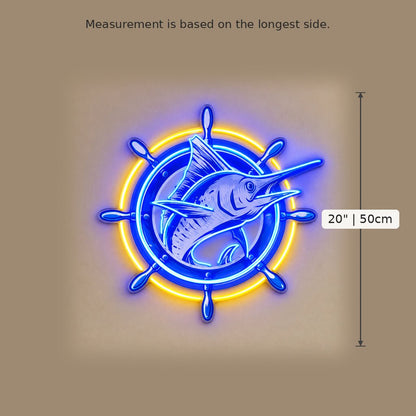 Marlin Boat Helm LED Neon Sign - Shineneon