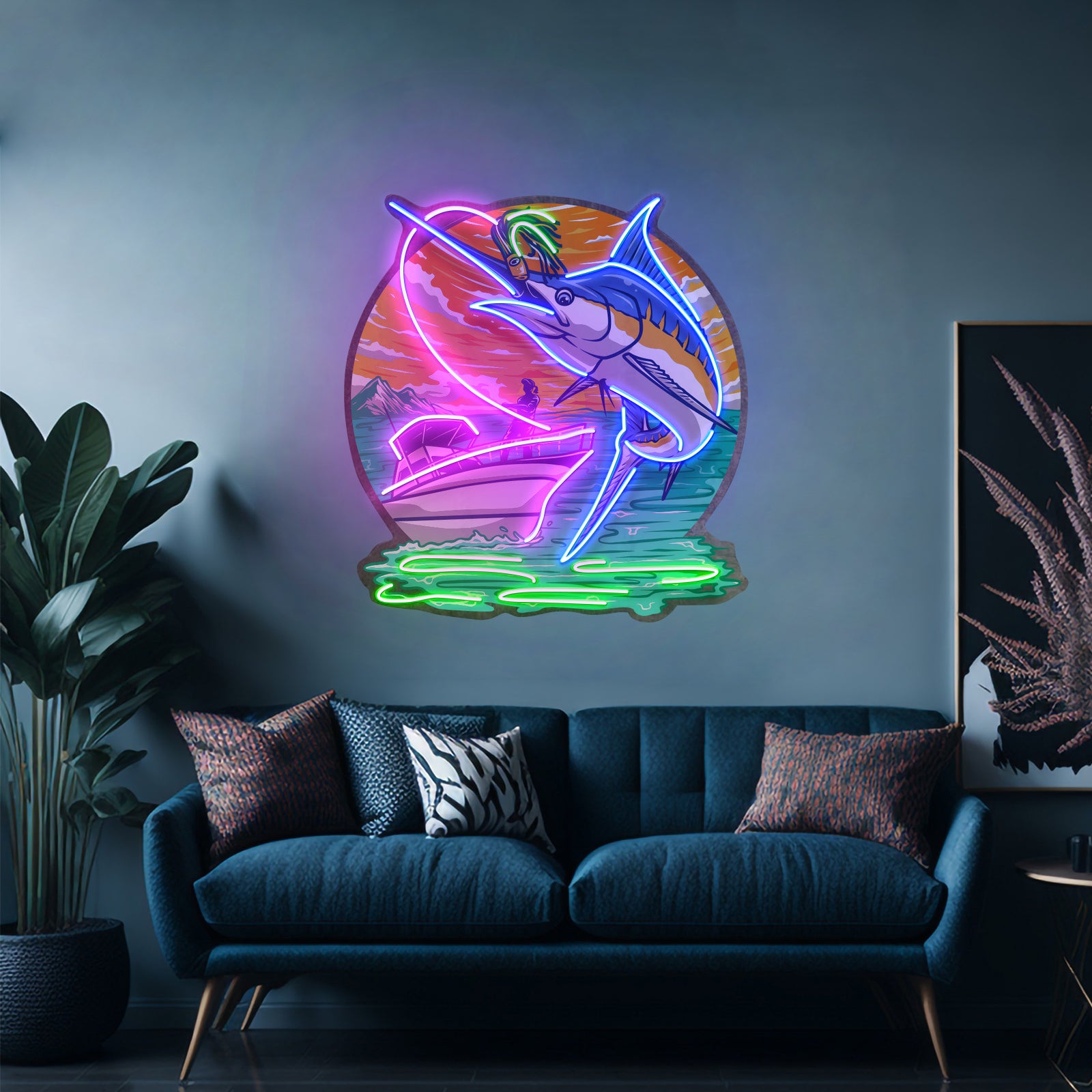 Marlin Sea Fishing Led Neon Sign Light Custom Led Signs